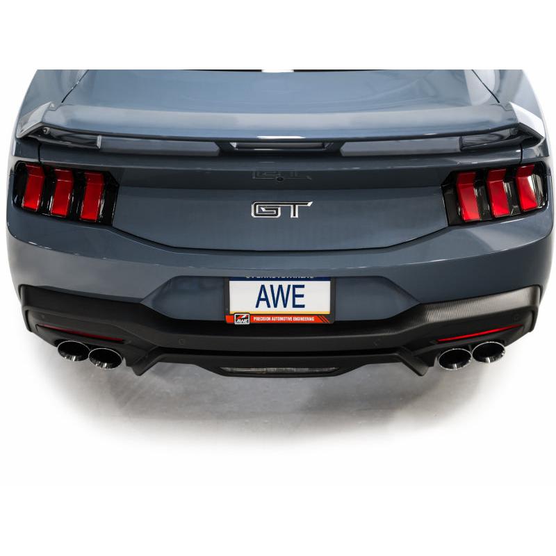 AWE 2024 Ford Mustang GT Fastback S650 RWD SwitchPath Catback Exhaust w/ Quad Chrome Silver Tips