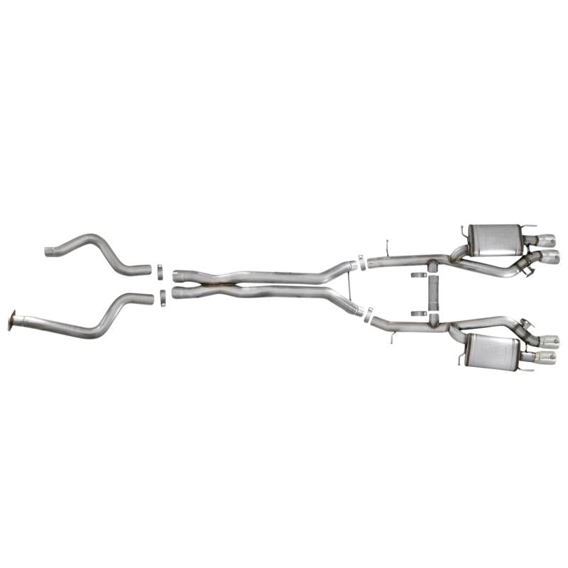 aFe MACHForce XP 3in 304 SS Cat-Back Dual Mode Exhaust w/ Polished Tips 16-17 Cadillac ATS-V V6-3.6L