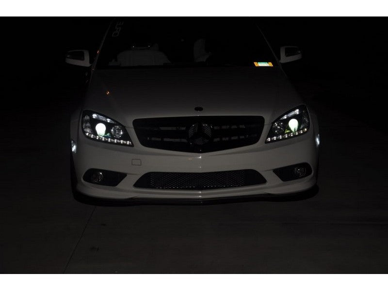 Spyder Mercedes Benz C-Class 08-11 Projector Headlights Halogen - DRL Blk PRO-YD-MBW20408-DRL-BK-SR1 Performance