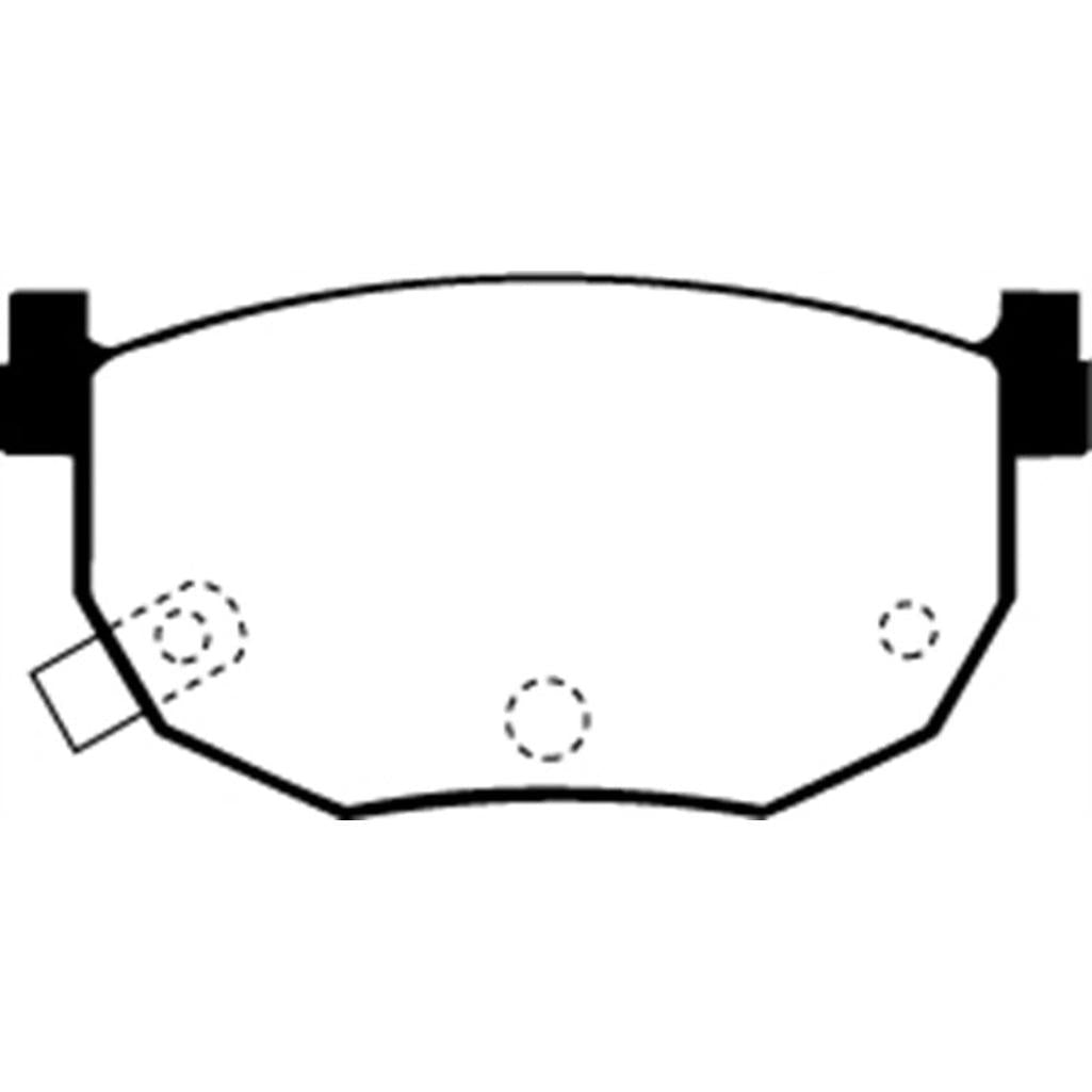 EBC Greenstuff 2000 Series Rear Brake Pads for Nissan 240SX and Hyundai Elantra (Part No. DP2528)