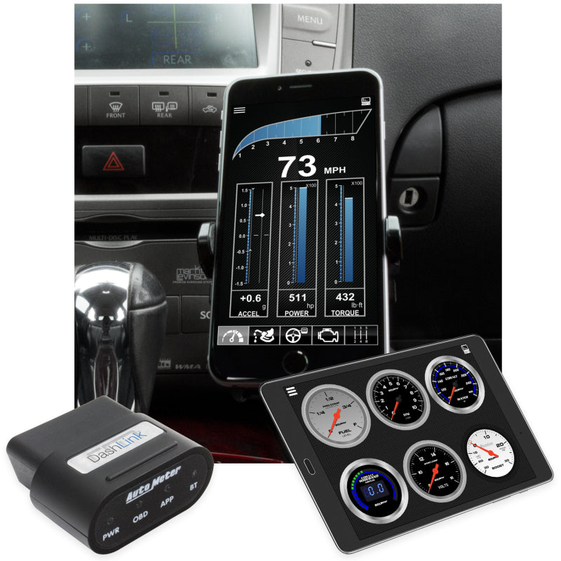 Autometer OBD-II Wireless Data Module Bluetooth DashLink for Apple IOS & Andriod Devices-SR1 Performance