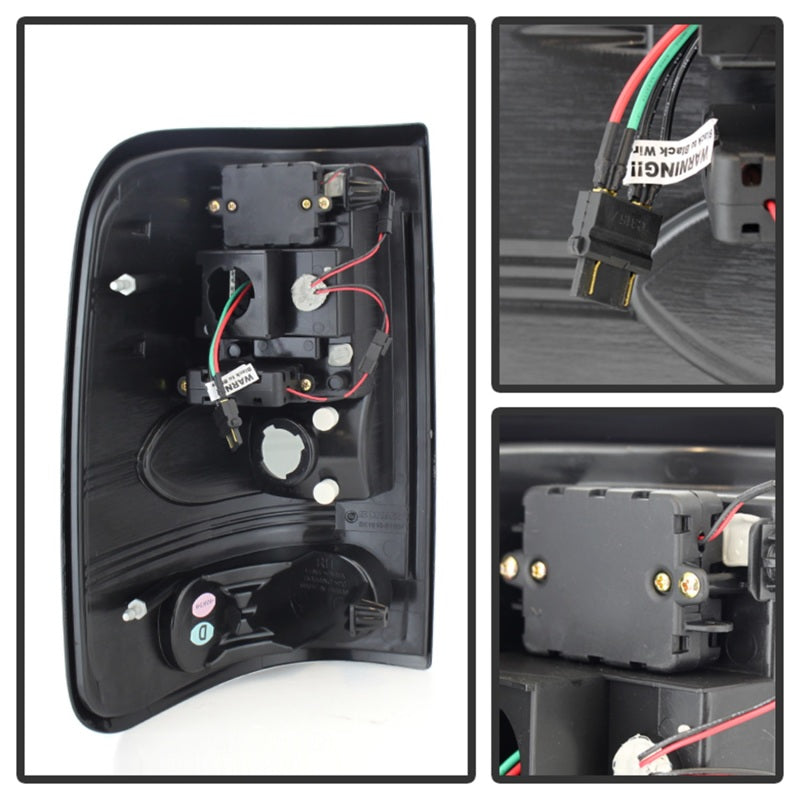 Spyder Ford F150 side 04-08 (Not Fit Heritage & SVT)LED Tail Lights Blk Smke ALT-YD-FF15004-LED-BSM-SR1 Performance