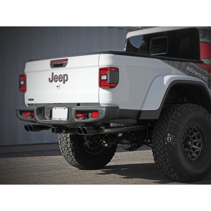 aFe Vulcan Series 3in 304SS DPF-Back 21 Jeep Gladiator V6-3.0L (td) Dual Black Tip-SR1 Performance