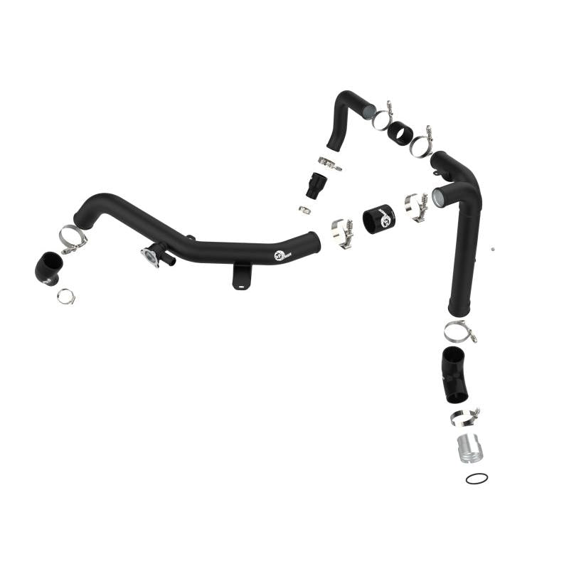 aFe 21-22 Ford Bronco V6-2.7Ltt BladeRunner Alum Hot Charge Pipe - Black-SR1 Performance