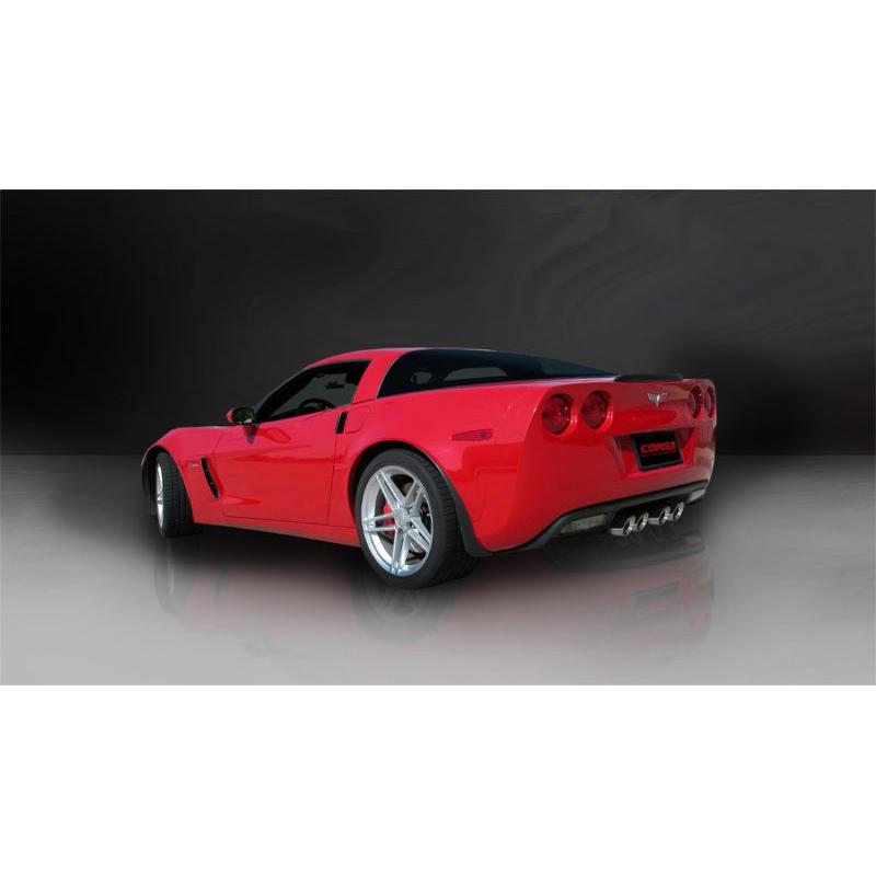 Corsa 2012-2013 Chevrolet Corvette C6 ZR1 Sport Cat-Back Dual Rear Exit w/ Twin 4.0in Pol Tips