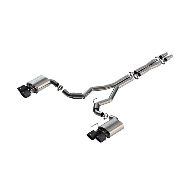 Borla 2024 Ford Mustang Dark Horse 5.0L V8 w/Active Exhaust S-Type Cat-Back Exhaust System - CF Tips