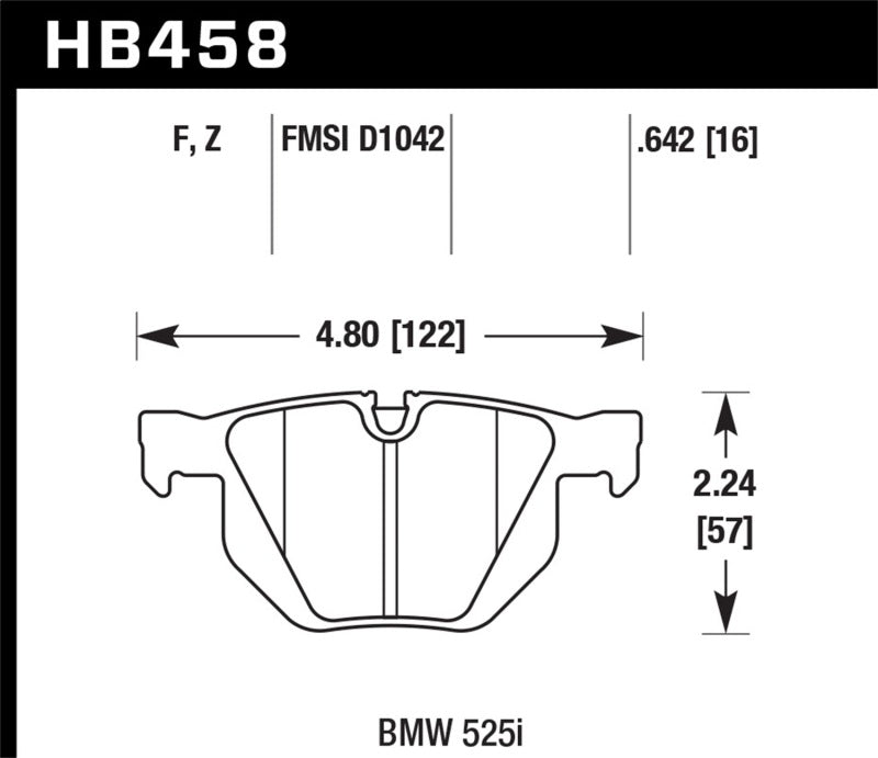 Hawk 07-08 BMW X5 3.0si / 09-13 X5 Xdrive / 10-13 X6 Xdrive Perf Ceramic Rear Street Brake Pads-SR1 Performance