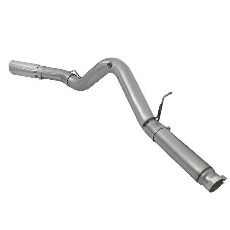 aFe LARGE Bore HD 5in Exhausts DPF-Back SS w/ Pol Tips 16-17 GM Diesel Truck V8-6.6L (td) LML/L5P