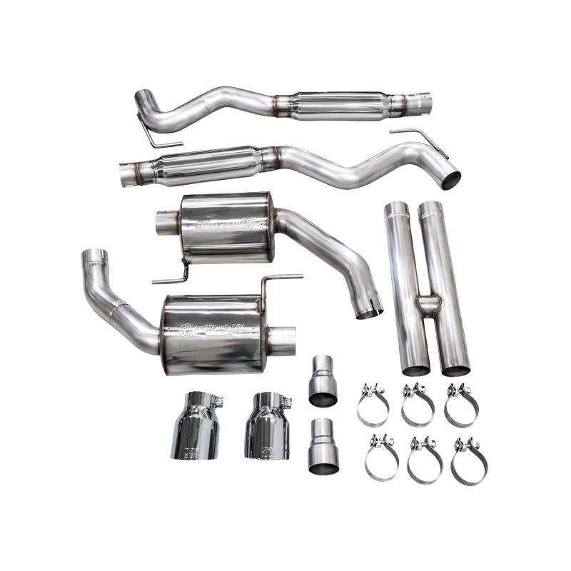 AWE 2024 Ford Mustang GT Fastback S650 RWD Touring Catback Exhaust w/ Dual Chrome Silver Tips