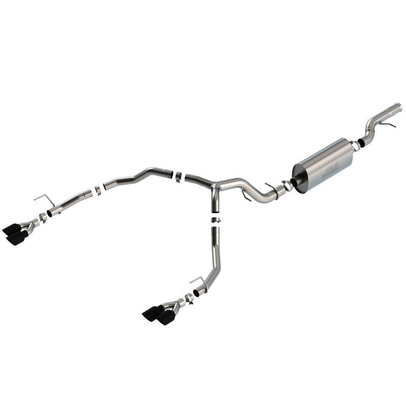 Borla 21-22 Chevrolet Tahoe 6.2L V8 2/4WD 4DR T-304 SS Touring Cat-Back Exhaust w/ Black Chrome Tips-SR1 Performance