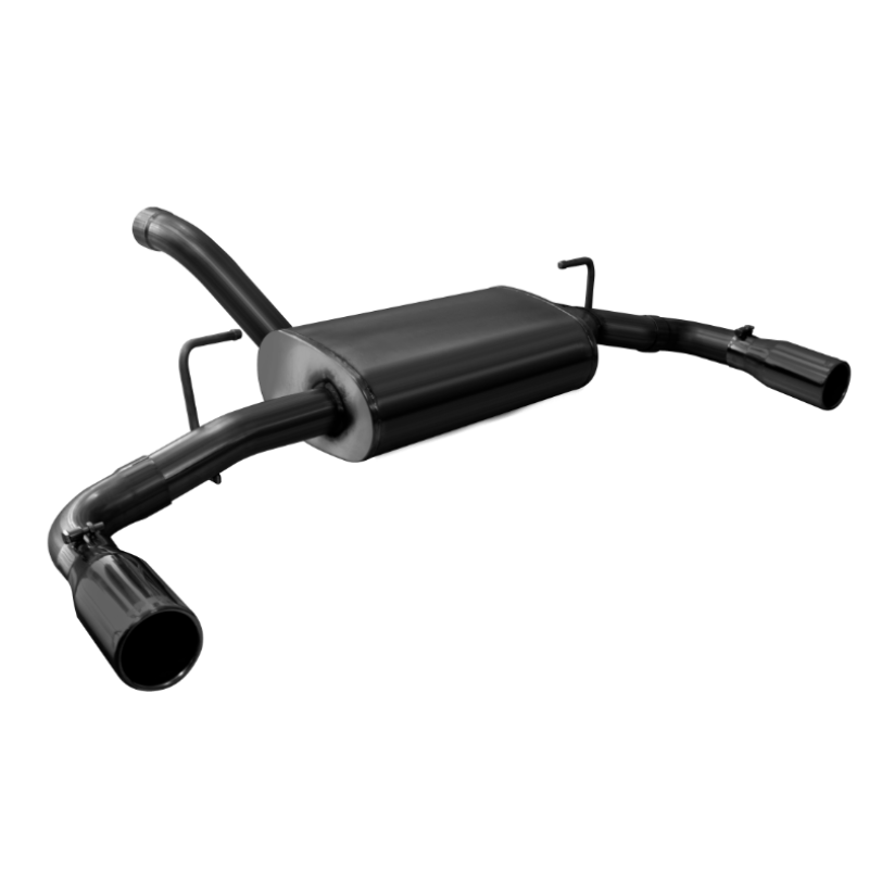 Corsa 2018-2024 Jeep Wrangler JL 2.5in Dual Rear Exit Black Tips Sport Axle-Back Exhaust-SR1 Performance