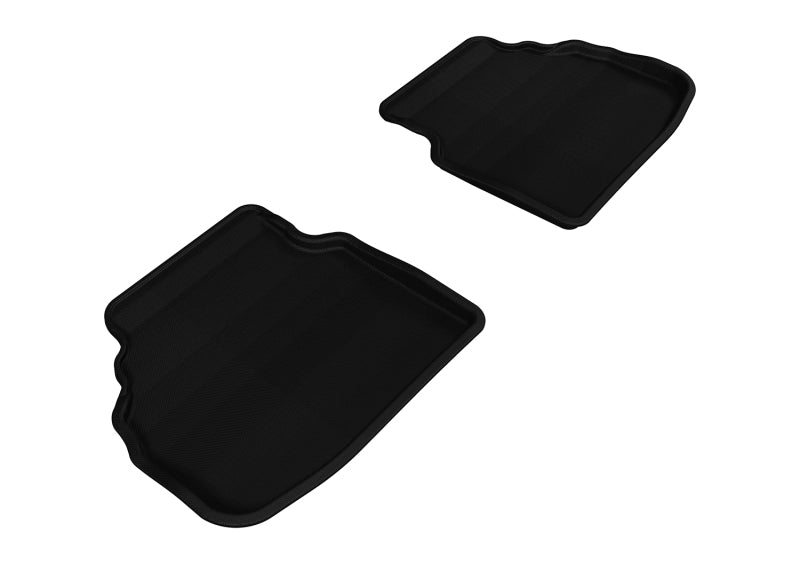 3D MAXpider 2009-2012 BMW 7 Series F01 Kagu 2nd Row Floormats - Black-SR1 Performance