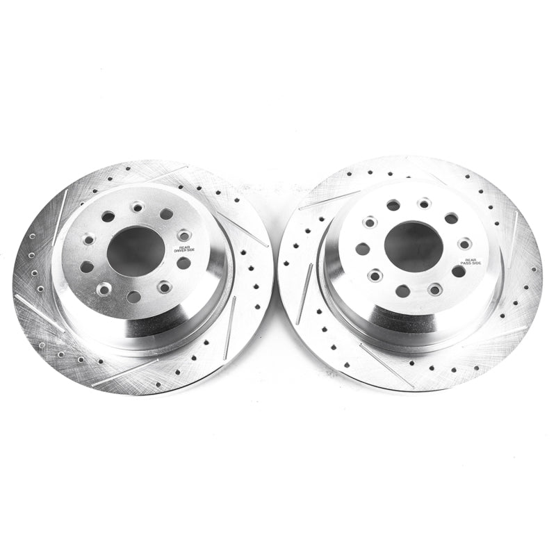 Power Stop 18-19 Jeep Wrangler Rear Evolution Drilled & Slotted Rotors - Pair-SR1 Performance
