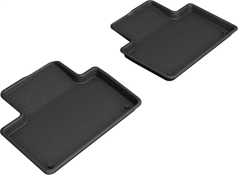 3D MAXpider 2015-2021 Volvo XC90 T8 Twin Engine Kagu 2nd Row Floormats - Black-SR1 Performance