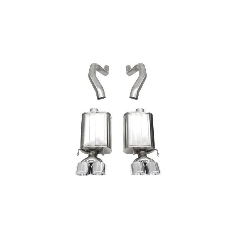 Corsa 06-13 Chevy Corvette C6 Z06 7.0L / 09-13 ZR1 6.2L Polished AxleBack Exhaust w/4.5in Twin Tips-SR1 Performance
