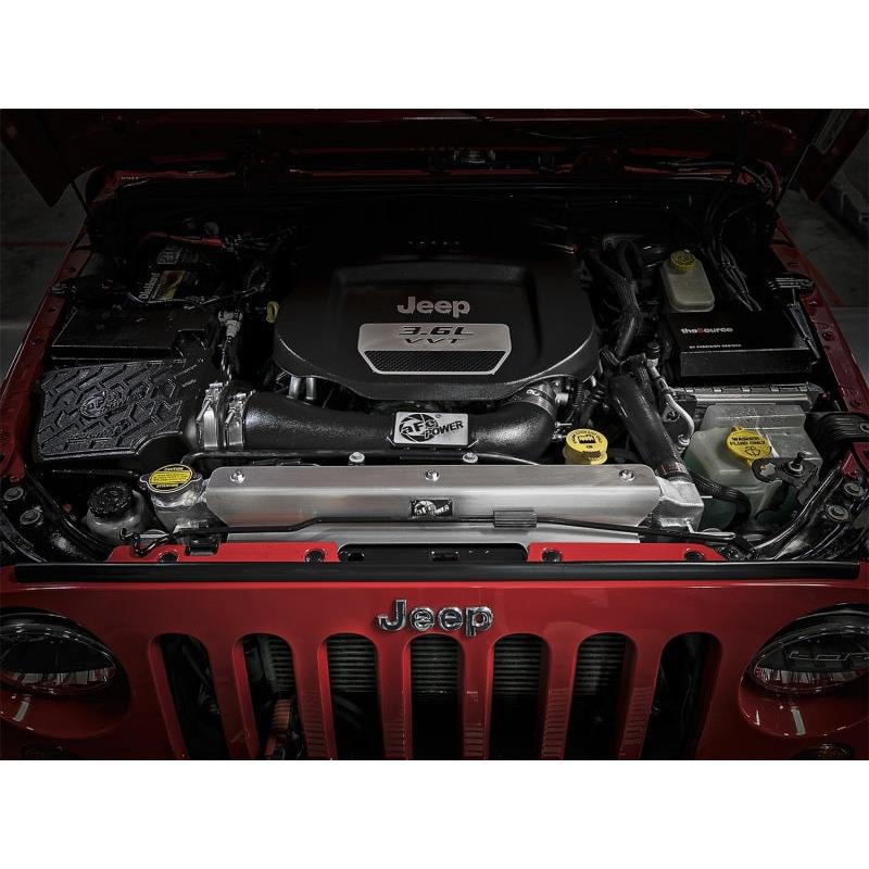 aFe BladeRunner GT Series Bar and Plate Radiator w/ Black Hoses 12-18 Jeep Wrangler (JK) V6 3.6L