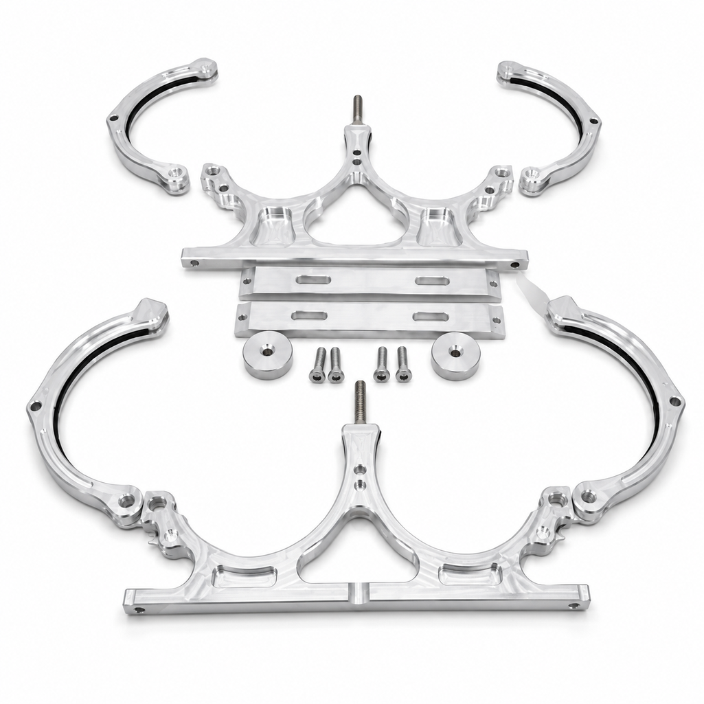 Lightweight billet aluminum design minimizes added weight in the vehicle