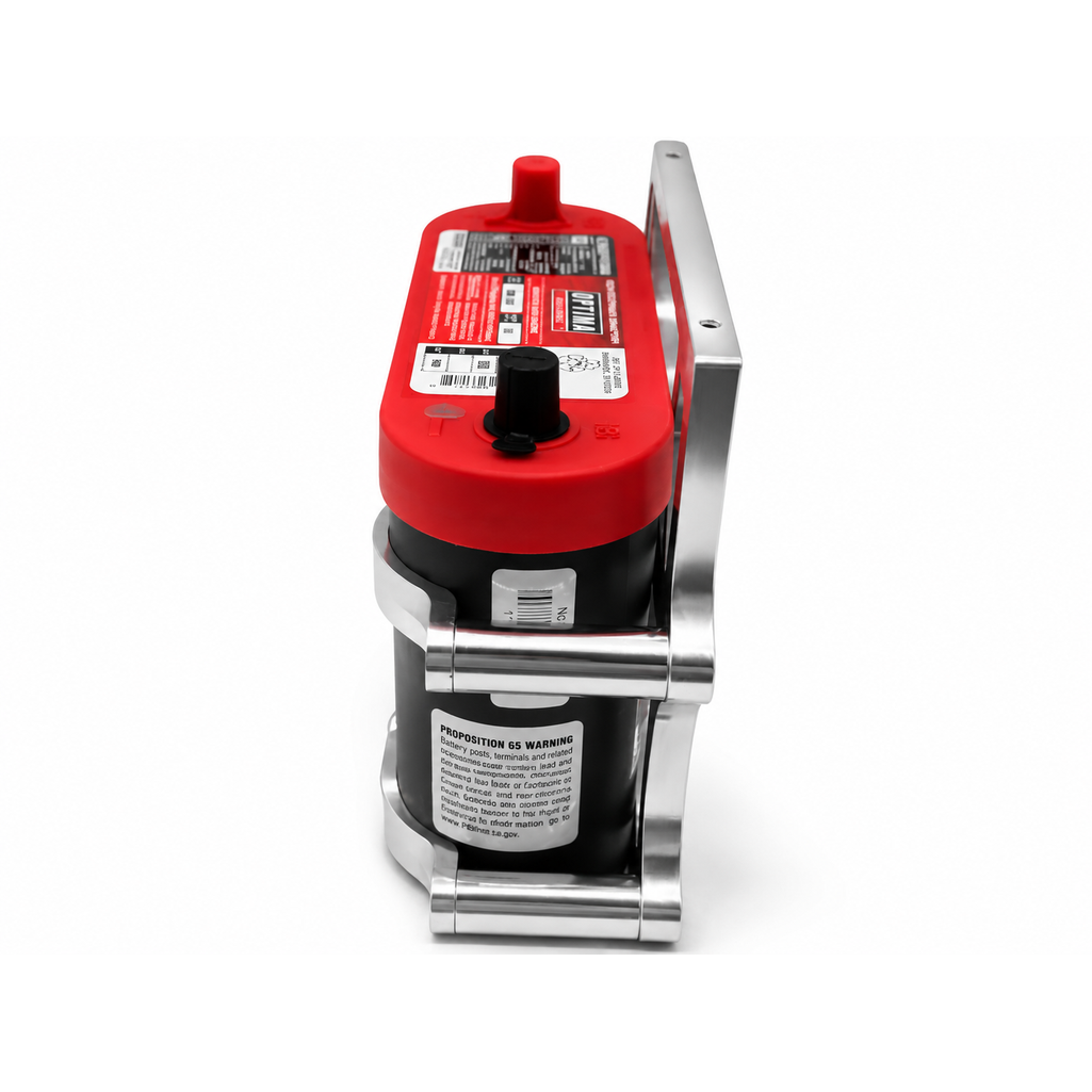 Supports horizontal or vertical battery placement to fit various vehicle layouts