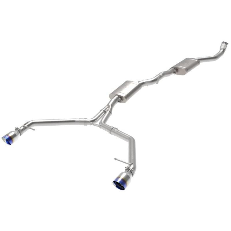 afe MACH Force-Xp 13-16 Audi Allroad L4 SS Cat-Back Exhaust w/ Blue Flame Tips