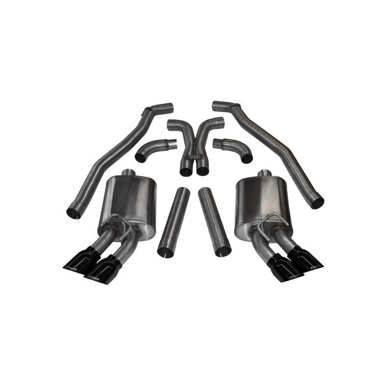 Corsa 2012-2015 Chevrolet Camaro Coupe ZL1 6.2L V8 Black Sport Cat-Back + XO Exhaust-SR1 Performance