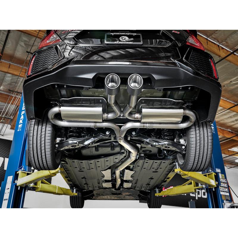 aFe Takeda 3in 304 SS Cat-Back Exhaust System w/ Carbon Tips 2017+ Honda Civic Si (4dr) I4 1.5L (t)-SR1 Performance
