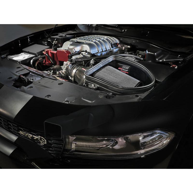 aFe Dodge Charger SRT Hellcat Redeye 21-23 V8-6.2L Track Series Stage-2 Carbon Fiber Intake System-SR1 Performance