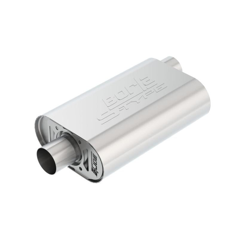 Borla CrateMuffler SBC Hot 350/383 2.5 inch Offset/Center 14in x 4.35in x 9in Oval Muffler-SR1 Performance
