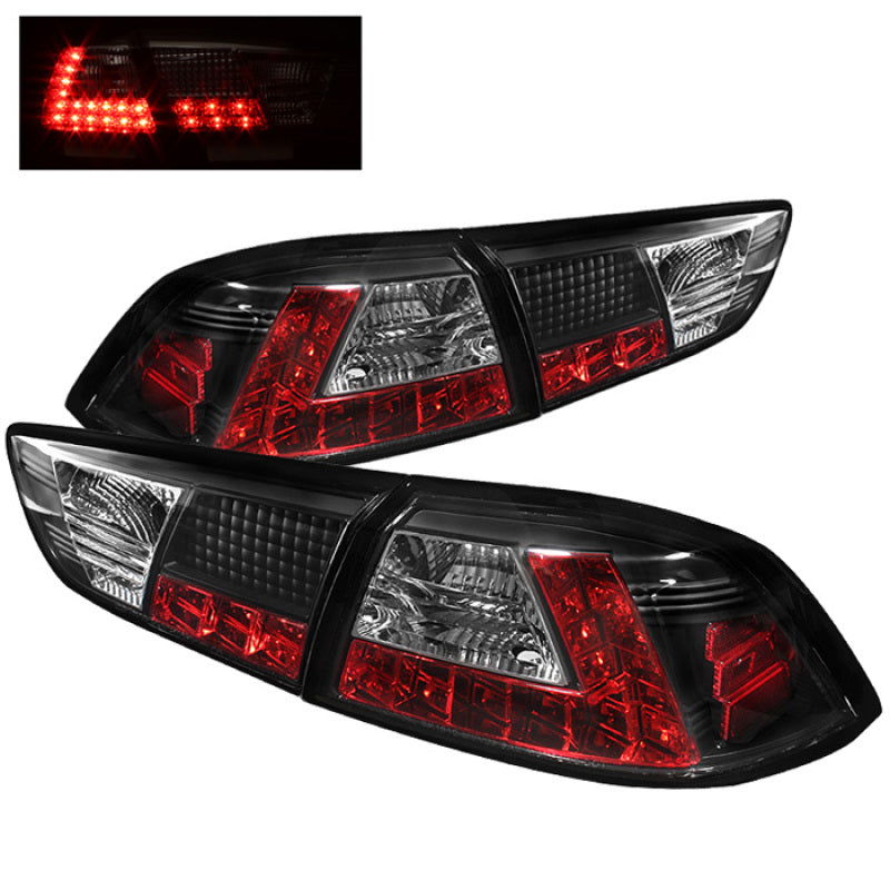Spyder Mitsubishi Lancer/Evolution X 08-14 LED Tail Lights Blk ALT-YD-MITEVO1008-LED-BK-SR1 Performance