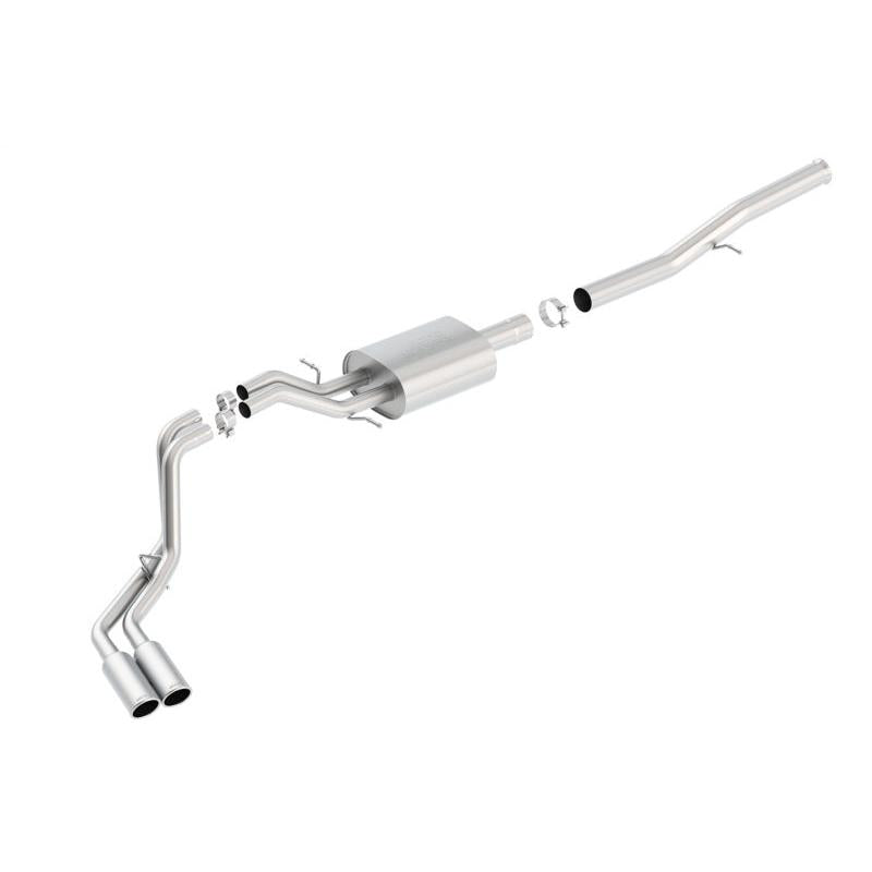 Borla 14 Silv/Sierra 1500 EC Std/CC Short 143.5in WB S-Type Dual Rolled Side Exit Cat-Back Exhaust