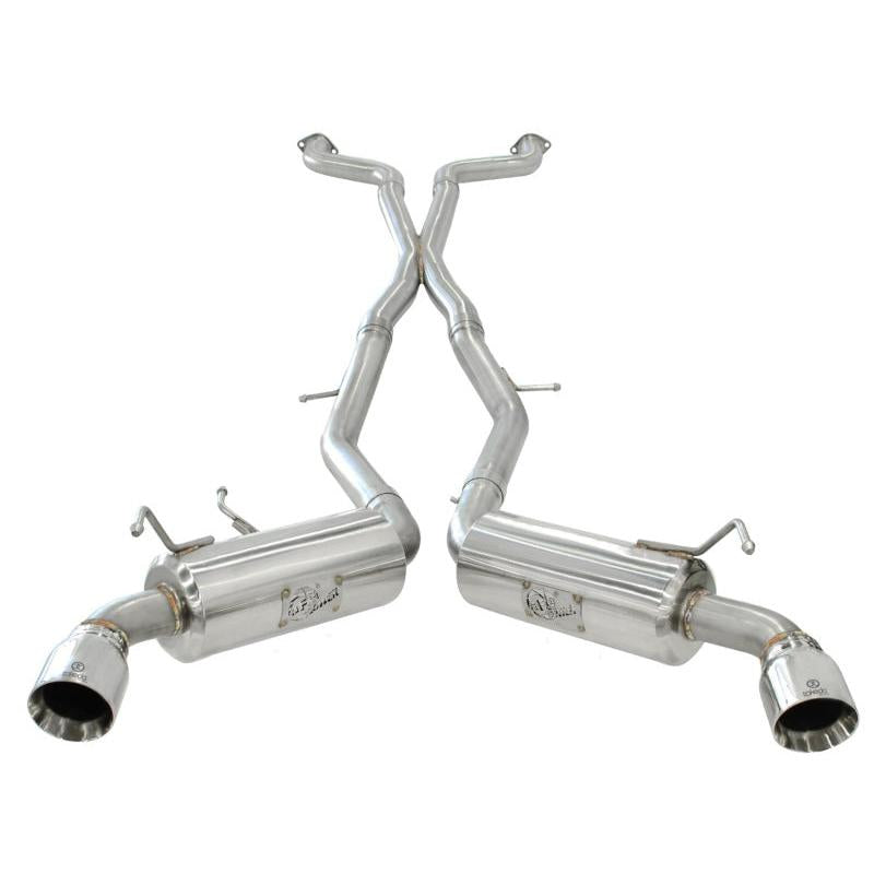 aFe Takeda 2.5inch SS Exhaust Cat-Back 09-13 Nissan 370Z V6 3.7L Polished Tips-SR1 Performance