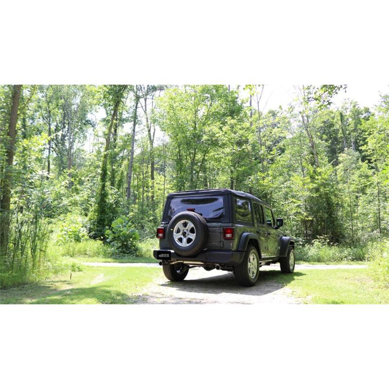 Corsa 2018-2024 Jeep Wrangler JL 2.5in Dual Rear Exit Polished Tips Sport Axle-Back Exhaust-SR1 Performance