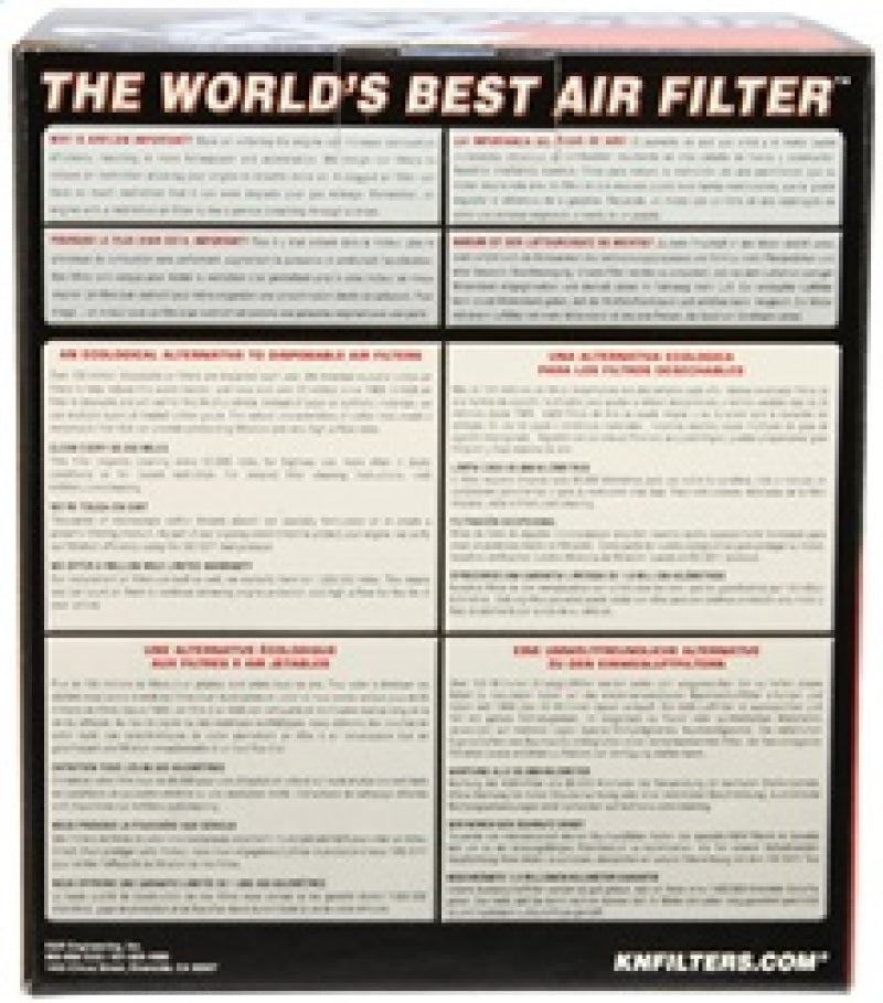 K&N Universal Clamp-On Air Filter 3in FLG / 6in B / 4-1/2in T / 6in H-SR1 Performance