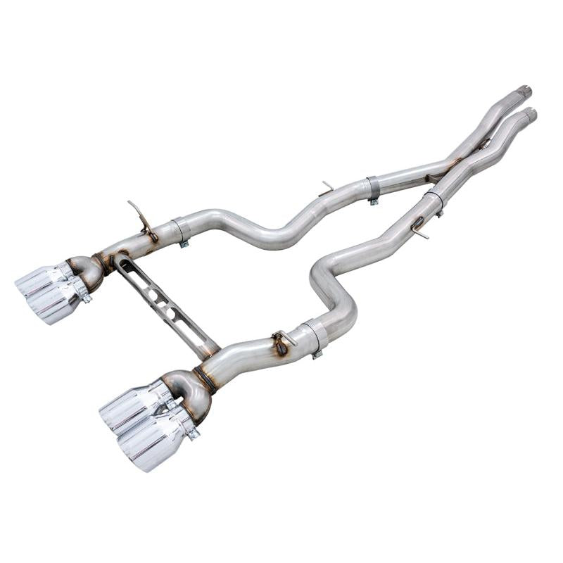 AWE Tuning BMW F8X M3/M4 Track Edition Catback Exhaust - Chrome Silver Tips