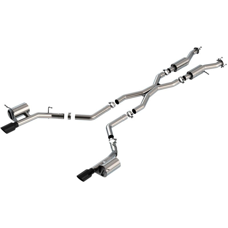 Borla 2021+ Dodge Durango SRT Hellcat 6.2L V8 AWD S-Type Cat-Back Exhaust System - Black Chrome Tips