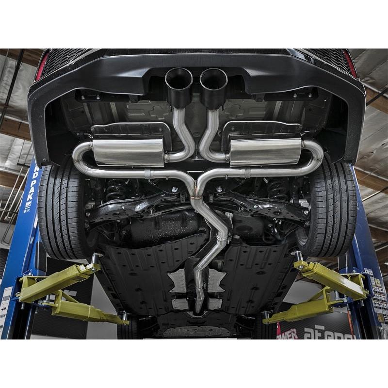 aFe Takeda 3in 304 SS Cat-Back Exhaust System w/ Black Tips 2017+ Honda Civic Si (4dr) I4 1.5L (t)-SR1 Performance