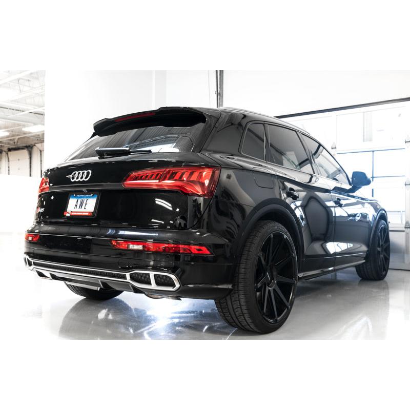 AWE Tuning Audi B9 SQ5 Resonated Touring Edition Cat-Back Exhaust - No Tips (Turn Downs)