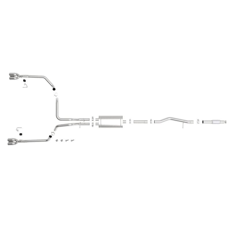 aFe Vulcan Series 3in-2-1/2in 304 SS Cat-Back 2019 GM Silverado 1500 V8-5.3L w/ Polished Tips-SR1 Performance