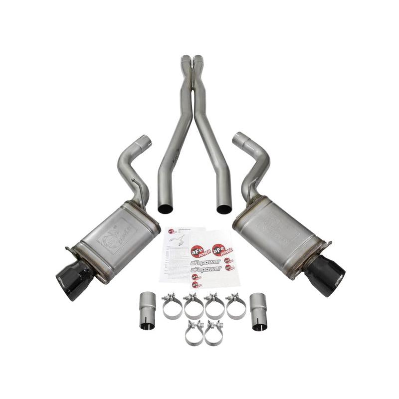 aFe Mach Force-Xp 3in CB Stainless Steel Dual Exhaust System w/ Black Tips 09-15 Cadillac CTS-V-SR1 Performance
