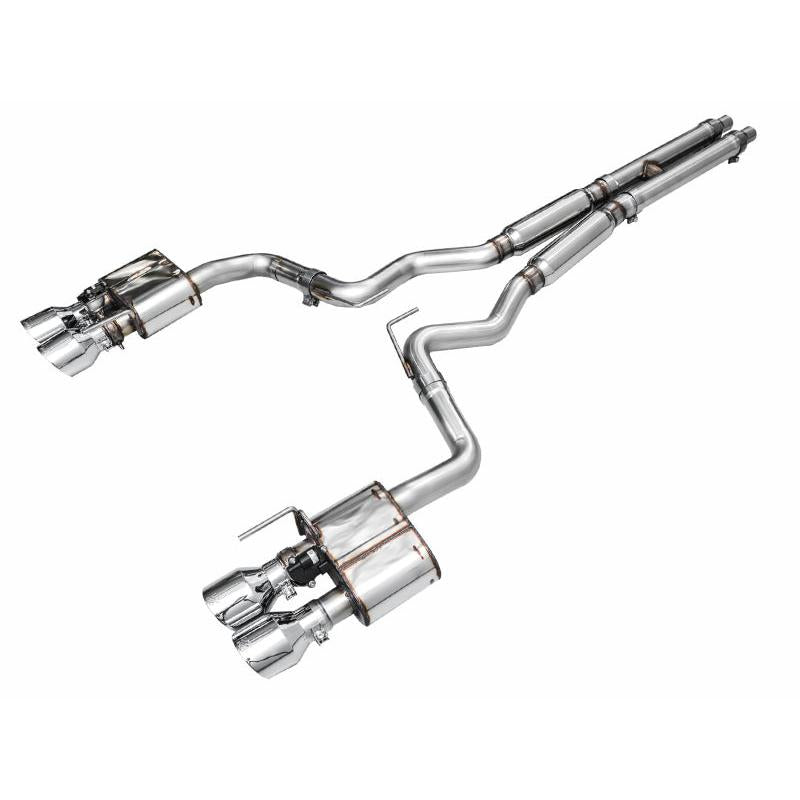 AWE 2024 Ford Mustang GT Fastback S650 RWD SwitchPath Catback Exhaust w/ Quad Chrome Silver Tips