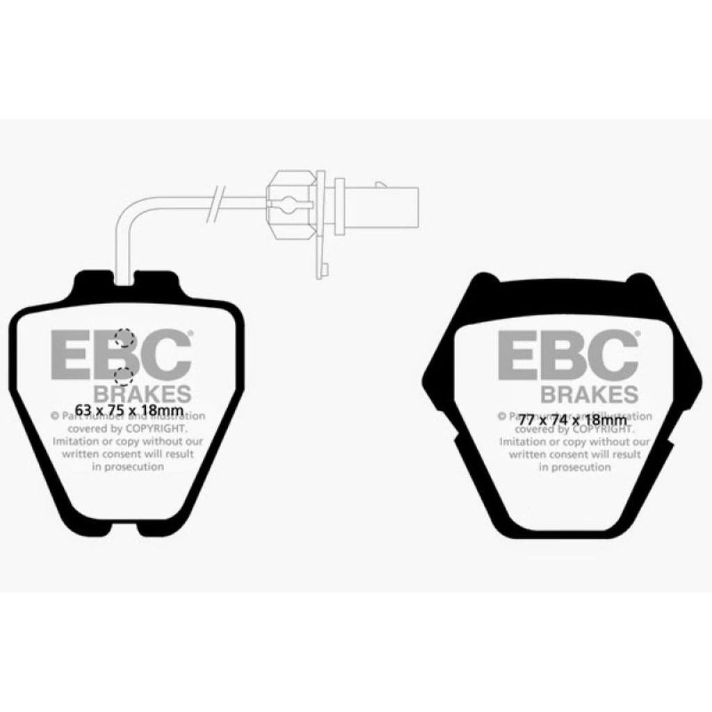 EBC Redstuff Ceramic Low Dust Front Brake Pads for Audi A6 Quattro and S4 – Part Number DP31348C
