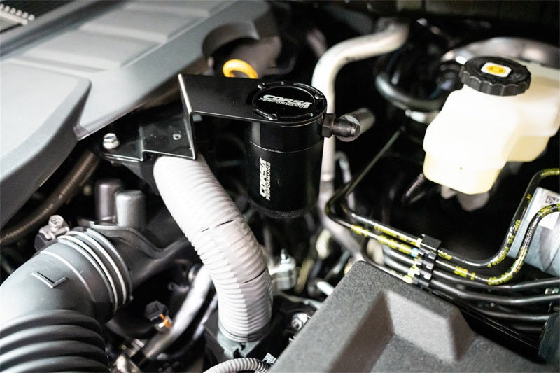 Corsa Performance 2022-2025 Toyota Tundra 4WD 3.4L V6 Aluminum Oil Catch Can with Bracket