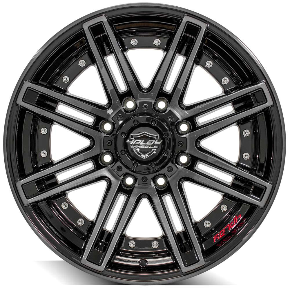4PLAY Gen2 4P08 20x10 8x170mm -24et in Brushed Black-SR1 Performance