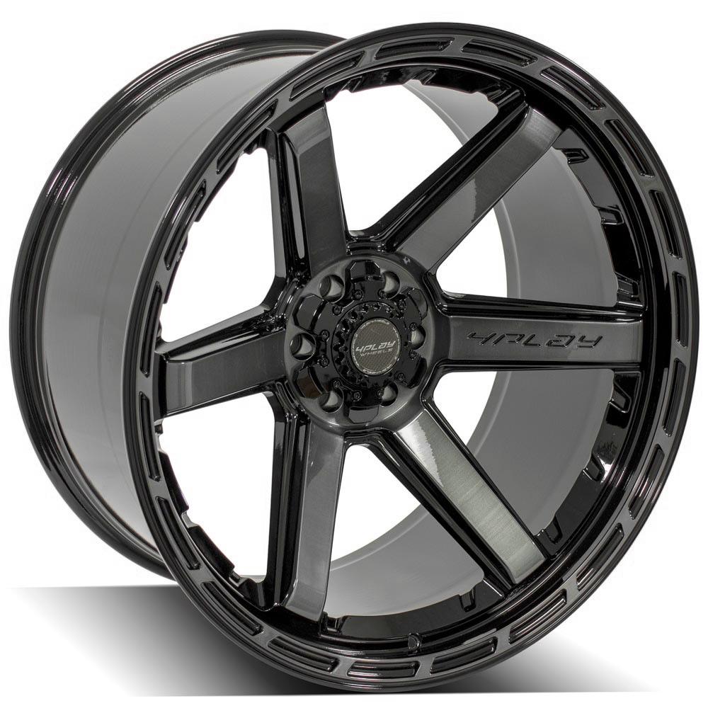 4PLAY Gen3 4P63 24x12 6x135mm & 6x5.5" -44et in Brushed Black-SR1 Performance