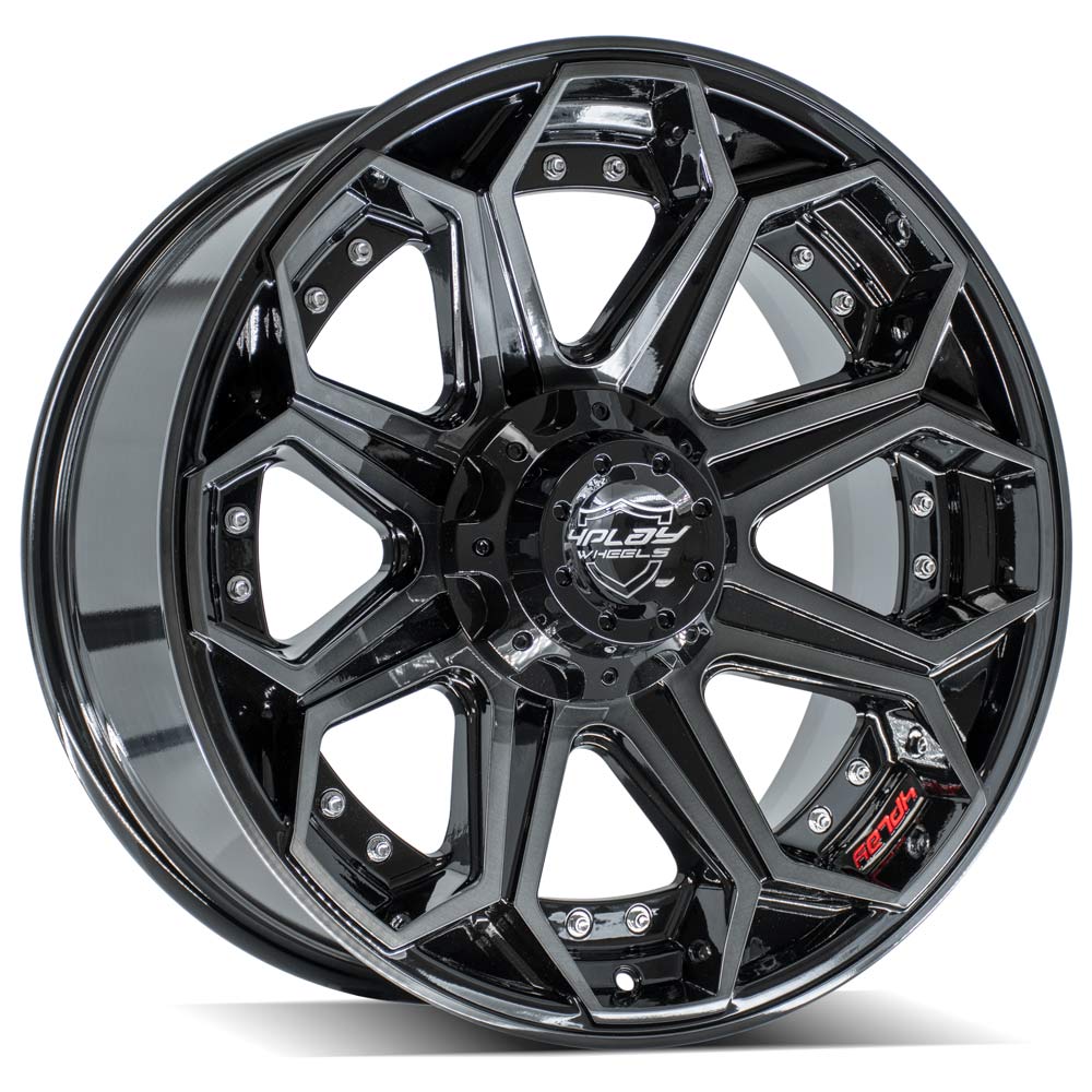 4PLAY Gen2 4P80R 20x9 5x5" & 5x5.5" +0et in Brushed Black-SR1 Performance