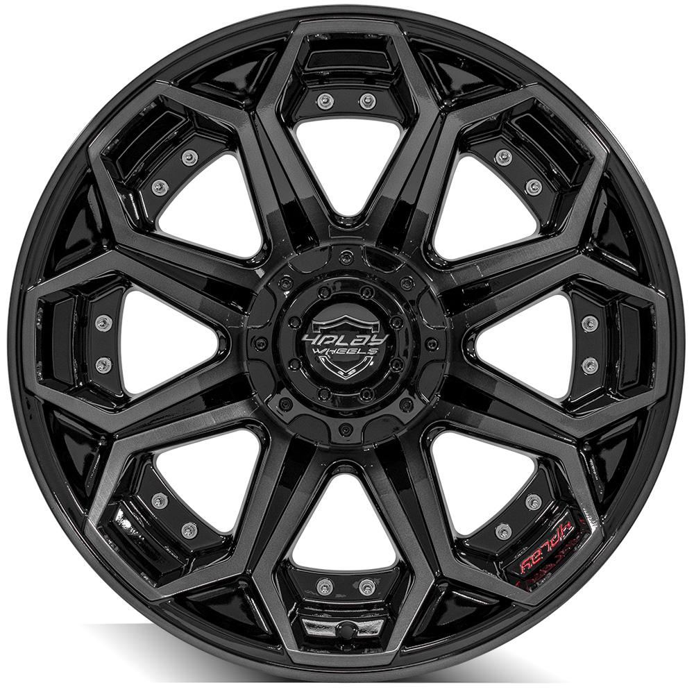4PLAY Gen2 4P80R 20x10 5x5" & 5x5.5" -24et in Brushed Black-SR1 Performance