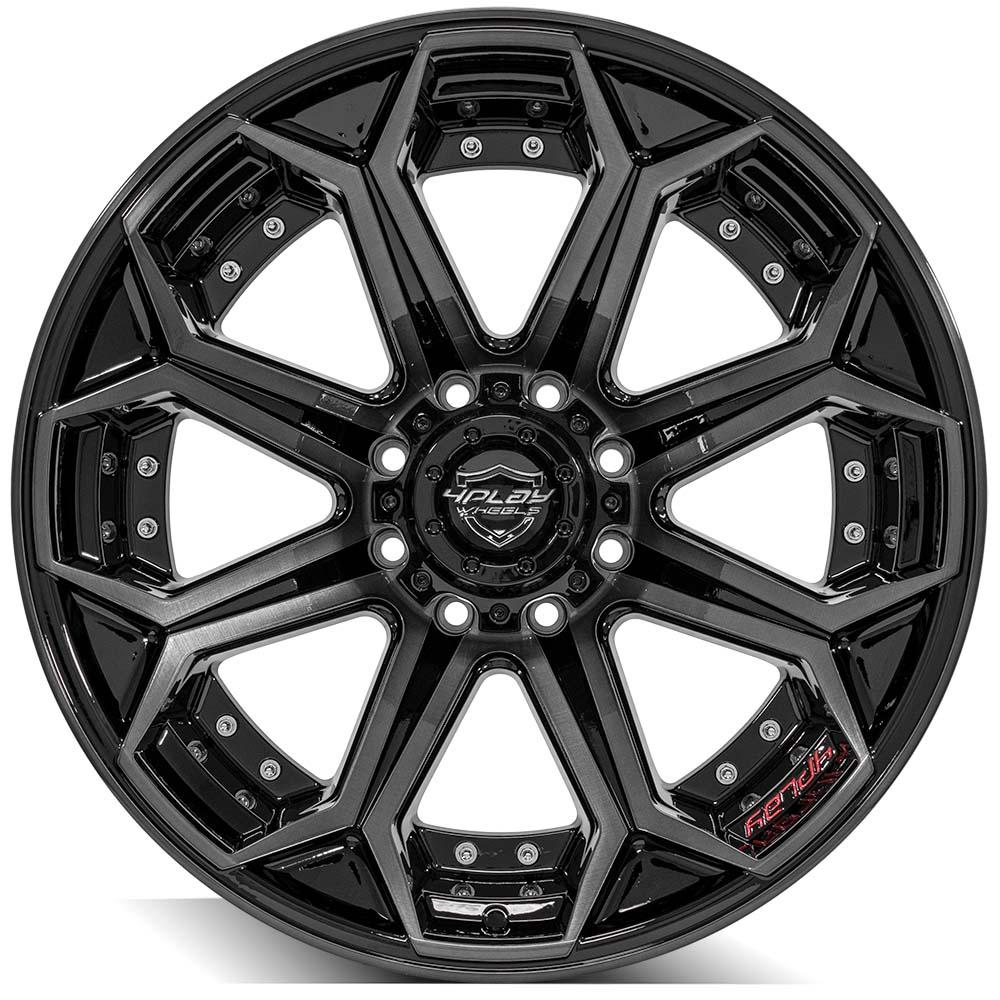 4PLAY Gen2 4P80R 22x12 8x170mm -44et in Brushed Black-SR1 Performance