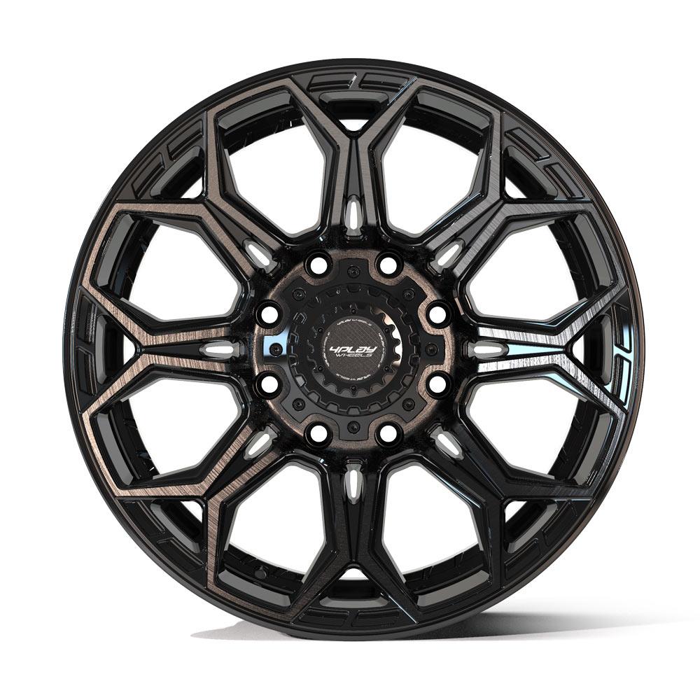 4PLAY Gen3 4P83 20x9 8x6.5" +0et in Brushed Black-SR1 Performance