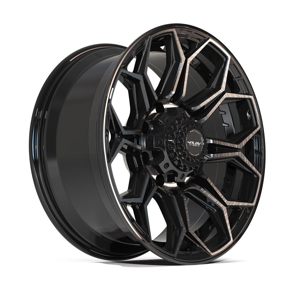 4PLAY Gen3 4P83 20x9 8x6.5" +0et in Brushed Black-SR1 Performance