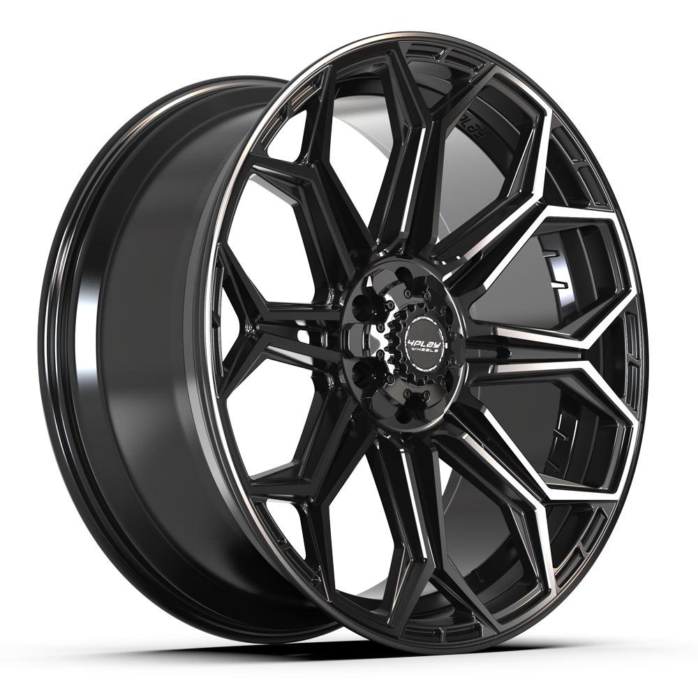 4PLAY Gen3 4P83 24x10 6x5.5 & 6x135mm 18et in Gloss Black-SR1 Performance