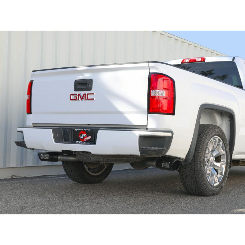 aFe Gemini XV 3in 304 SS Cat-Back Exhaust w/ Cutout 09-18 GM Trucks 4.3L/4.8L/5.3L w/ Black Tips